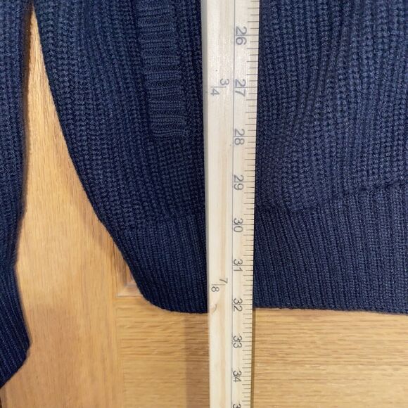 Duluth Trading Co. Men's XL Woolblend FullZip Black Chunky Knit Sweater Grandpa - Picture 8 of 9